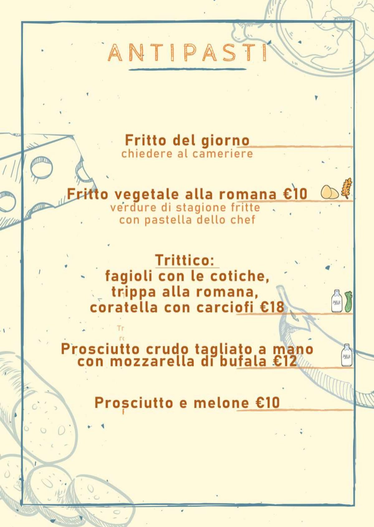 Osteria Ar 65 menu