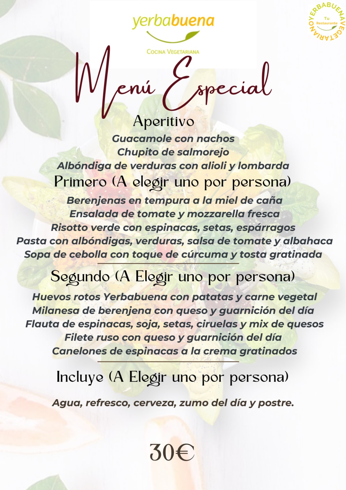 YERBABUENA menu