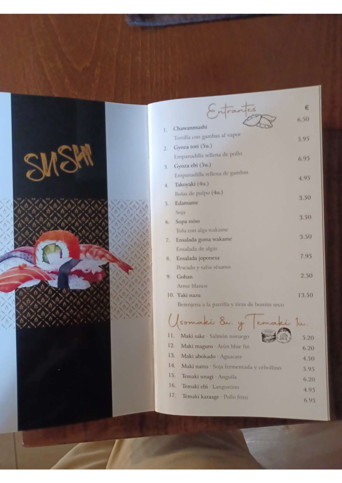 Sushi Yoi menu