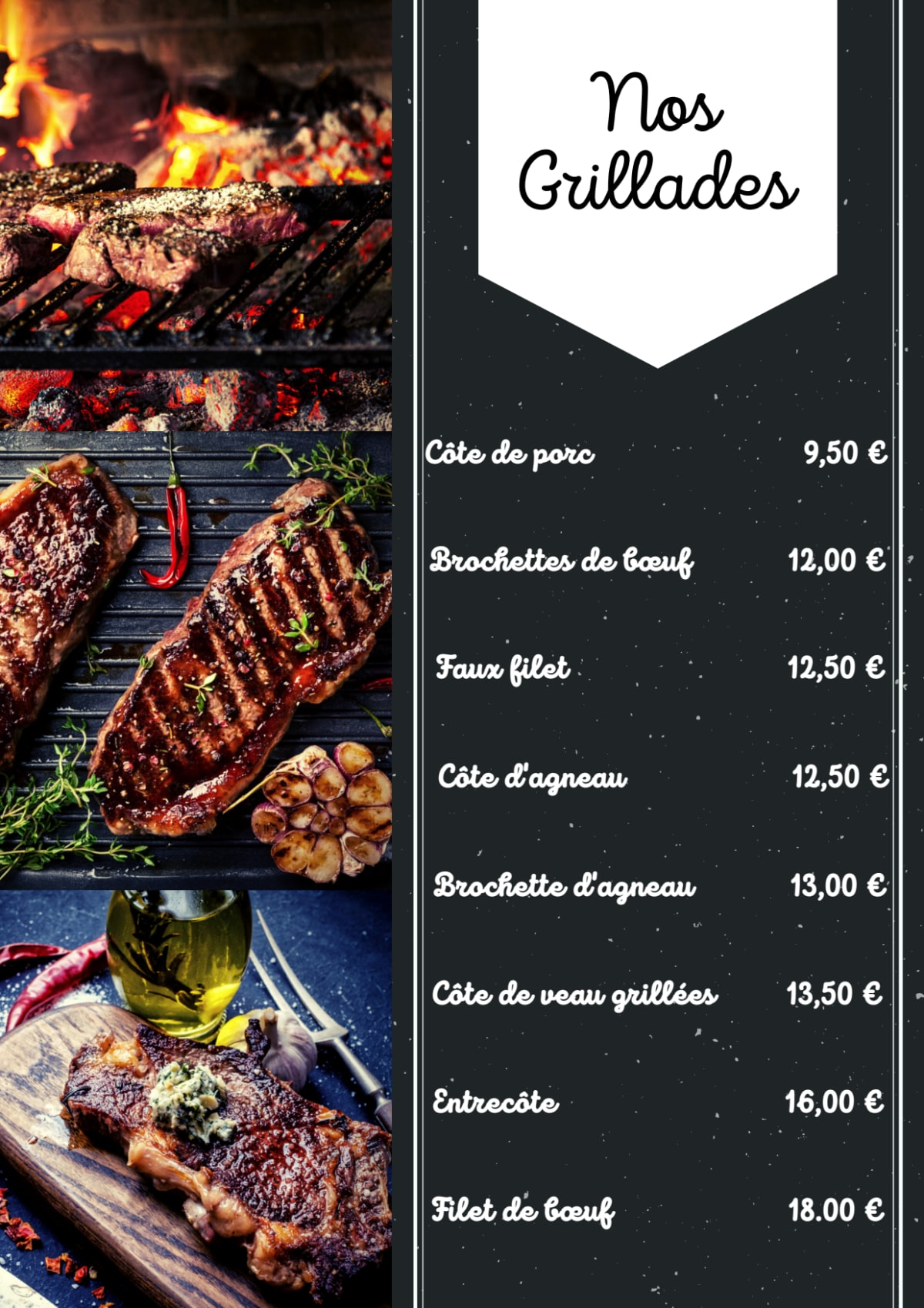 Sofiane menu