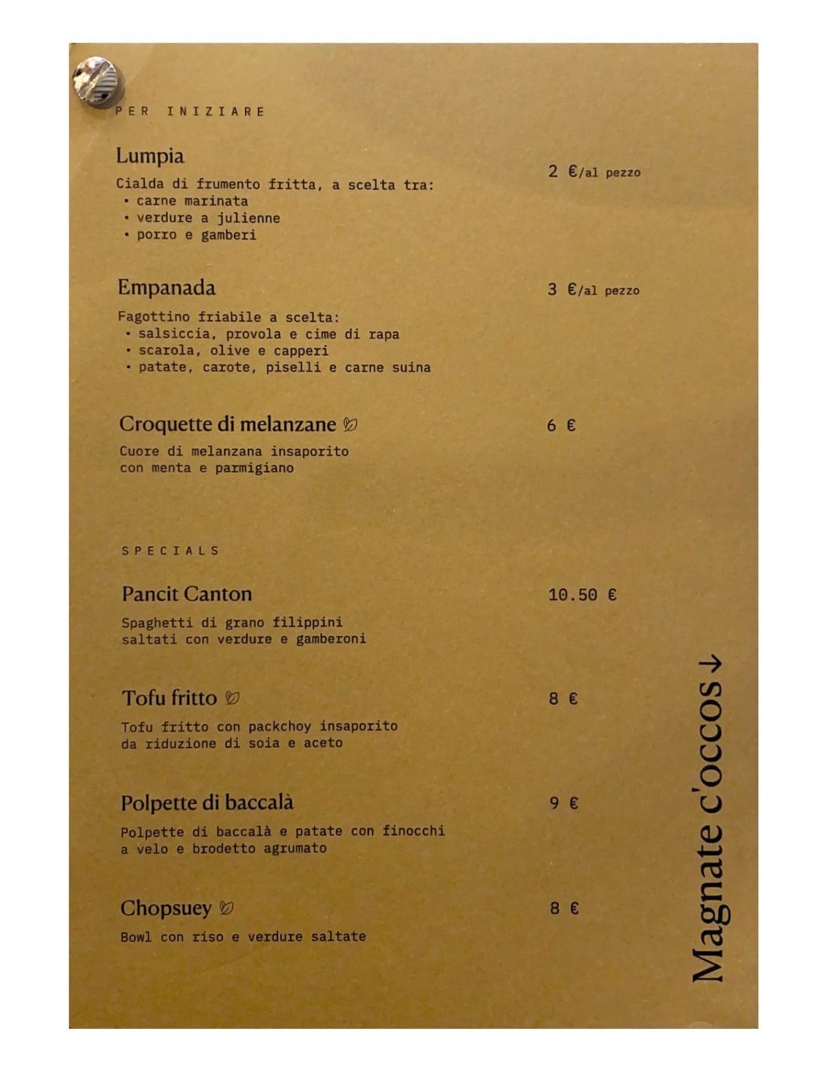 Minta menu