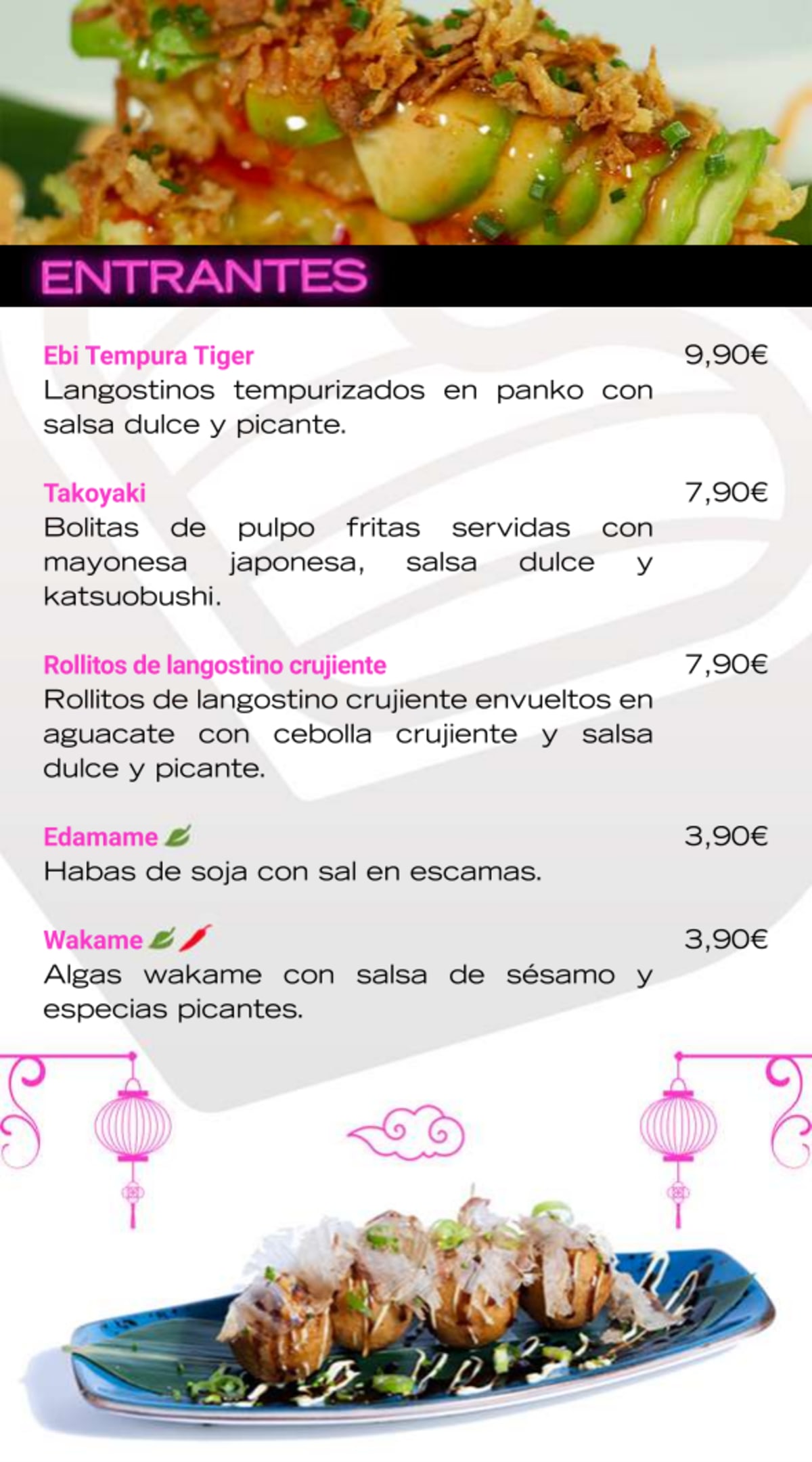 Makitake Las Tablas menu
