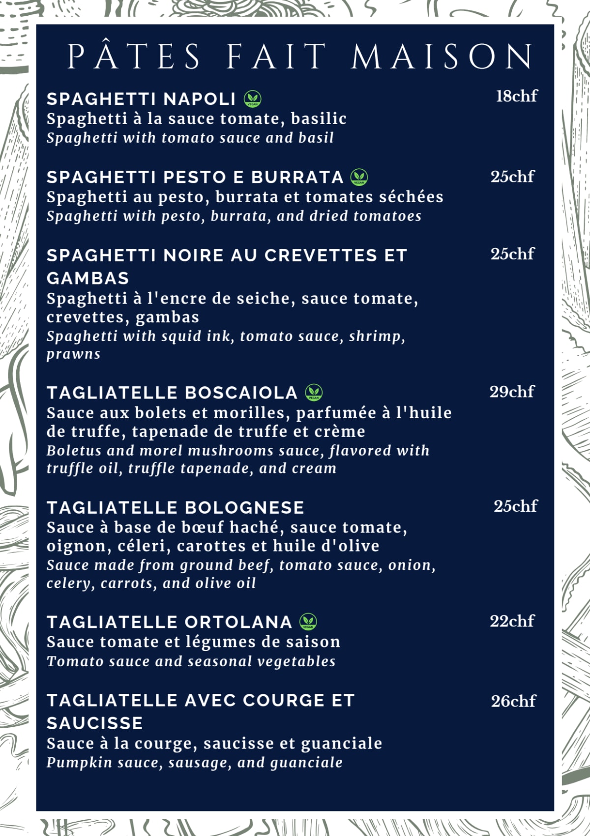 Scalo 34 menu