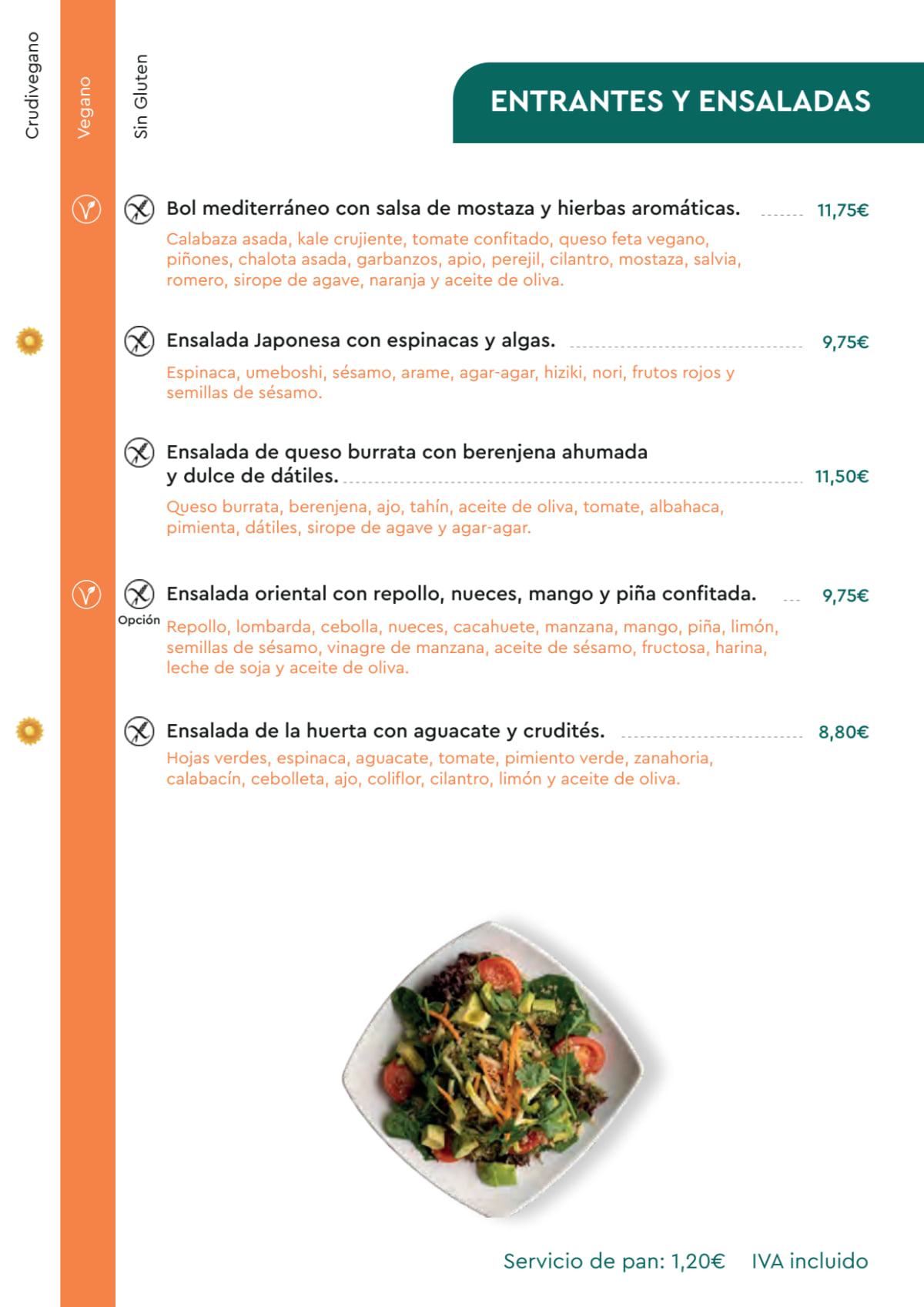 Ecocentro menu