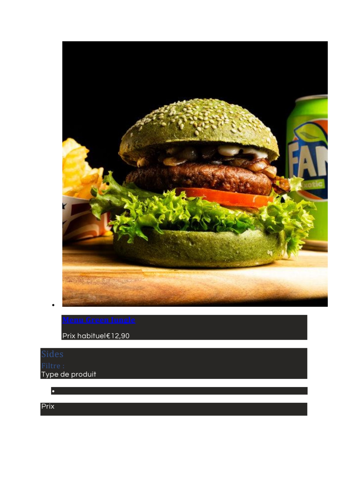 Colors Burger menu