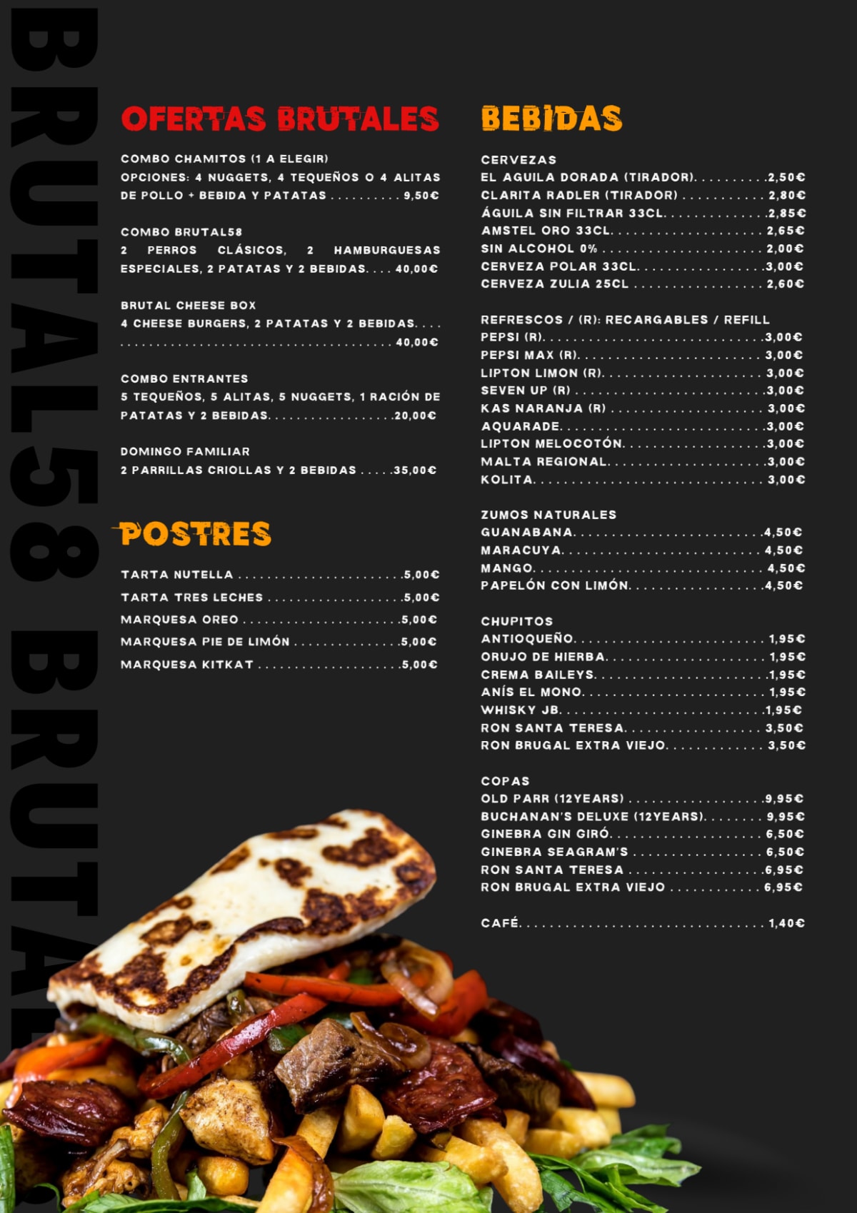 Brutal58 - Hospitalet menu