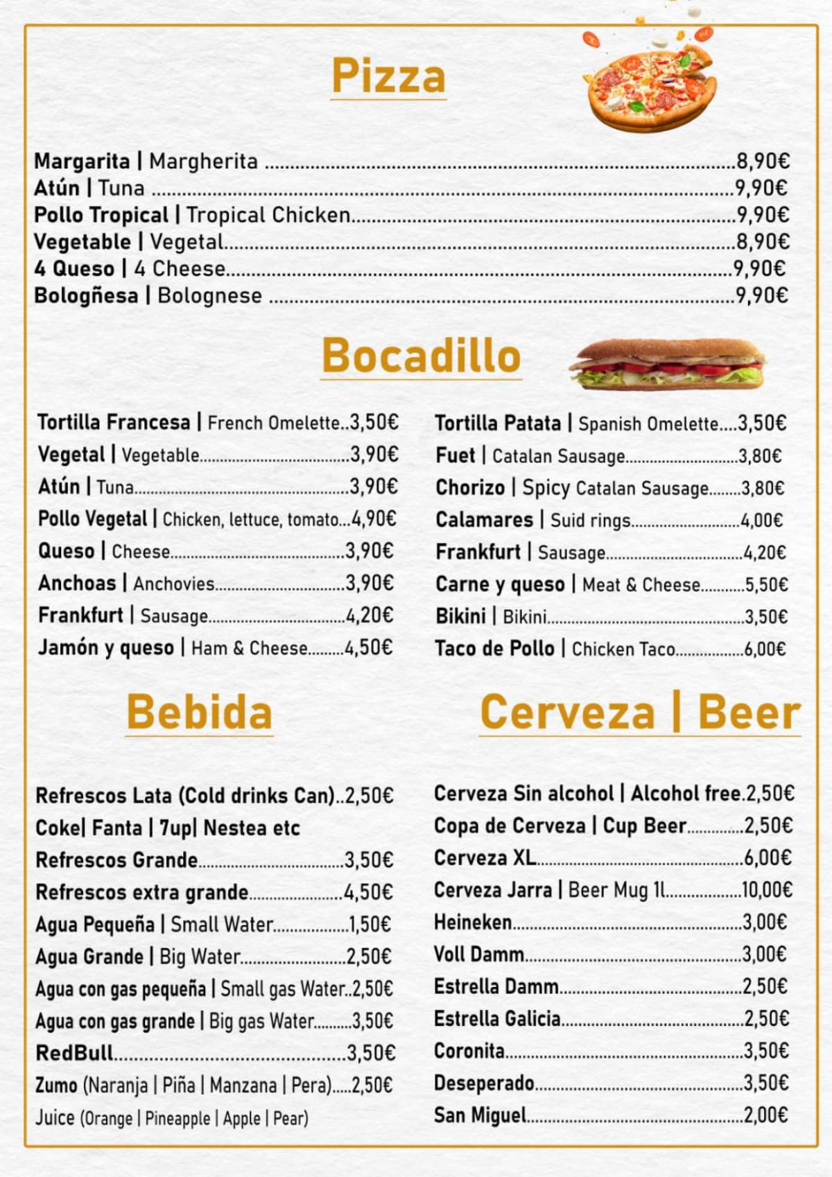Dhori Restaurant & Tapas Bar menu
