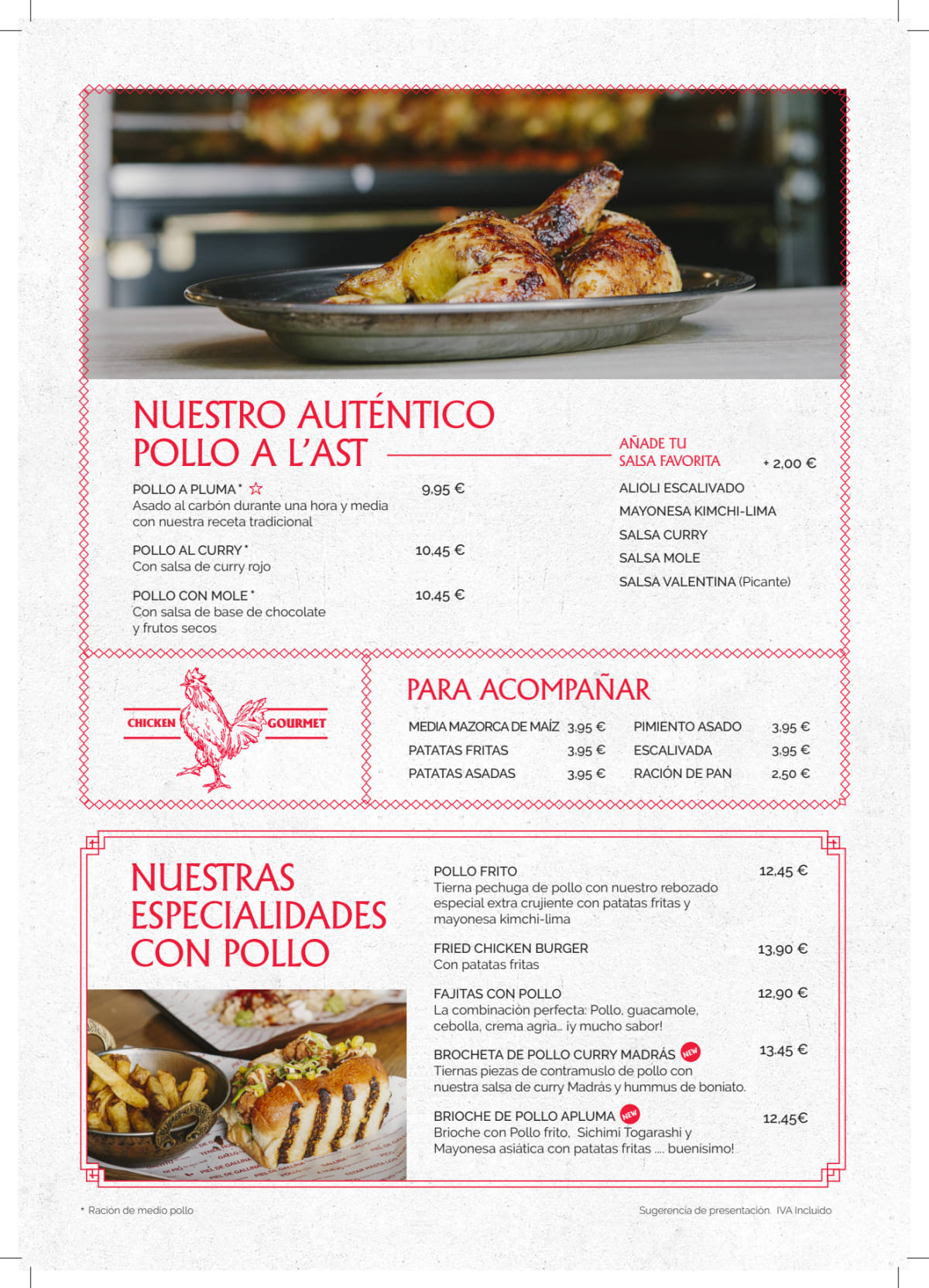 A pluma - Poblenou menu