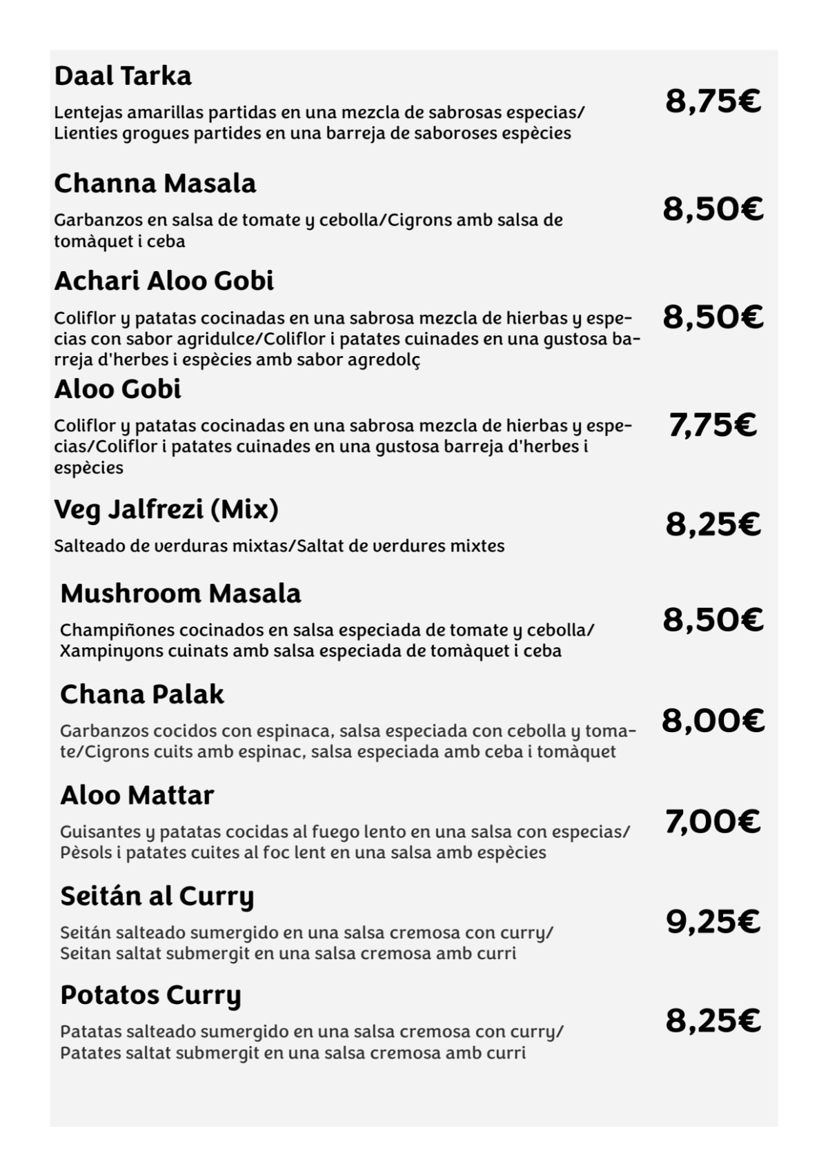 Carte Et Menus 2024 Panjab Indian Santa Coloma De Gramenet TheFork indian-restaurant-menu-design-template