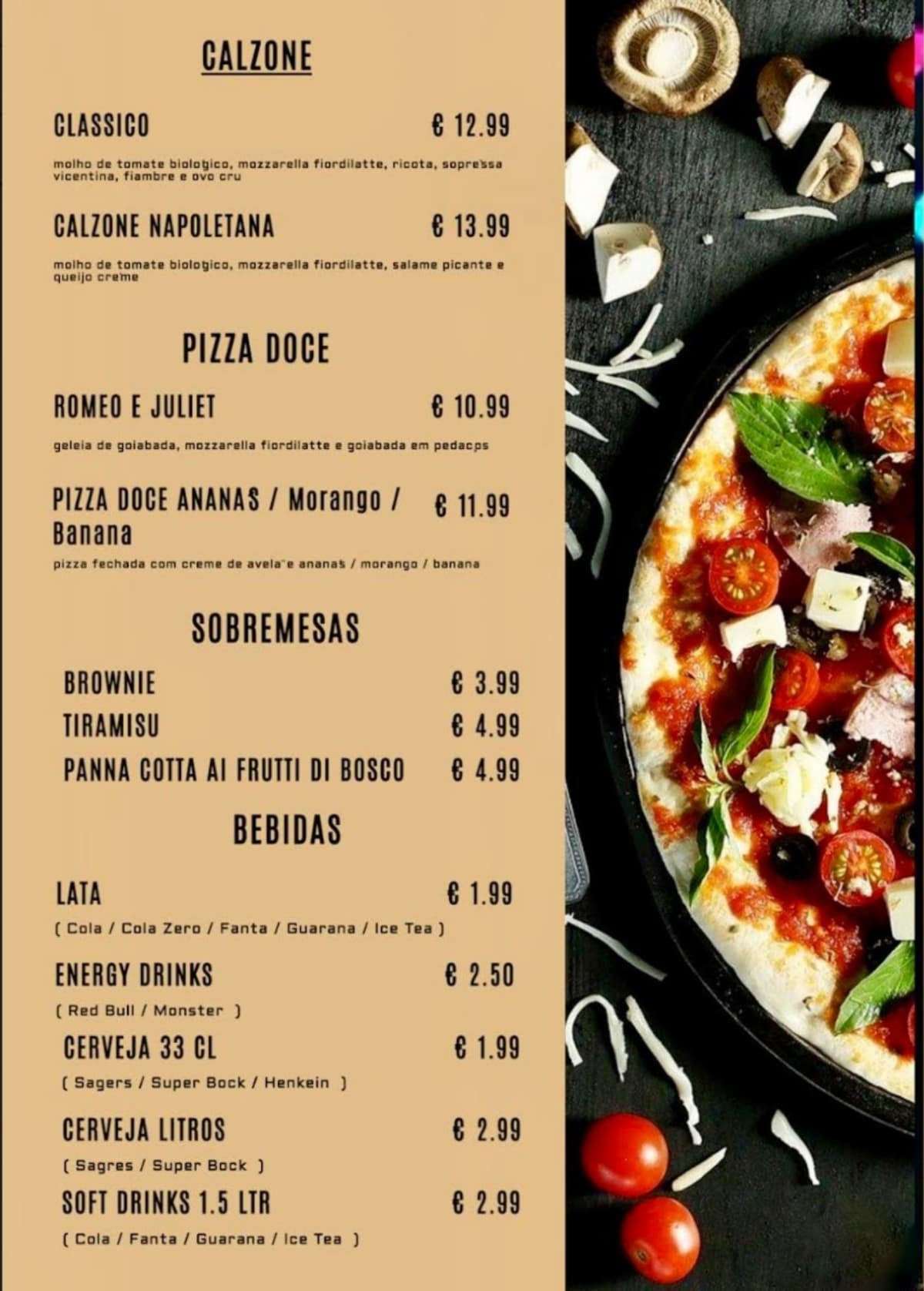 Carte et Menus 2024 Il Margherita Pizzaria à Lisbonne TheFork