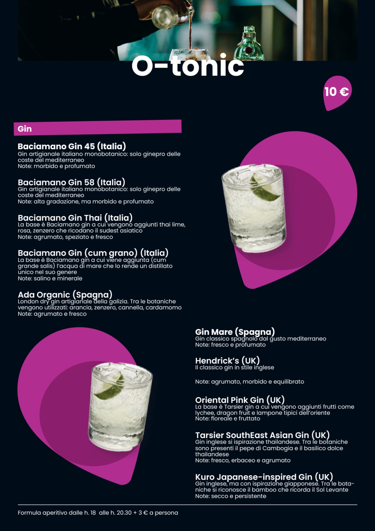 Organya - Bar Gin and Bowl (via Sanzio) menu