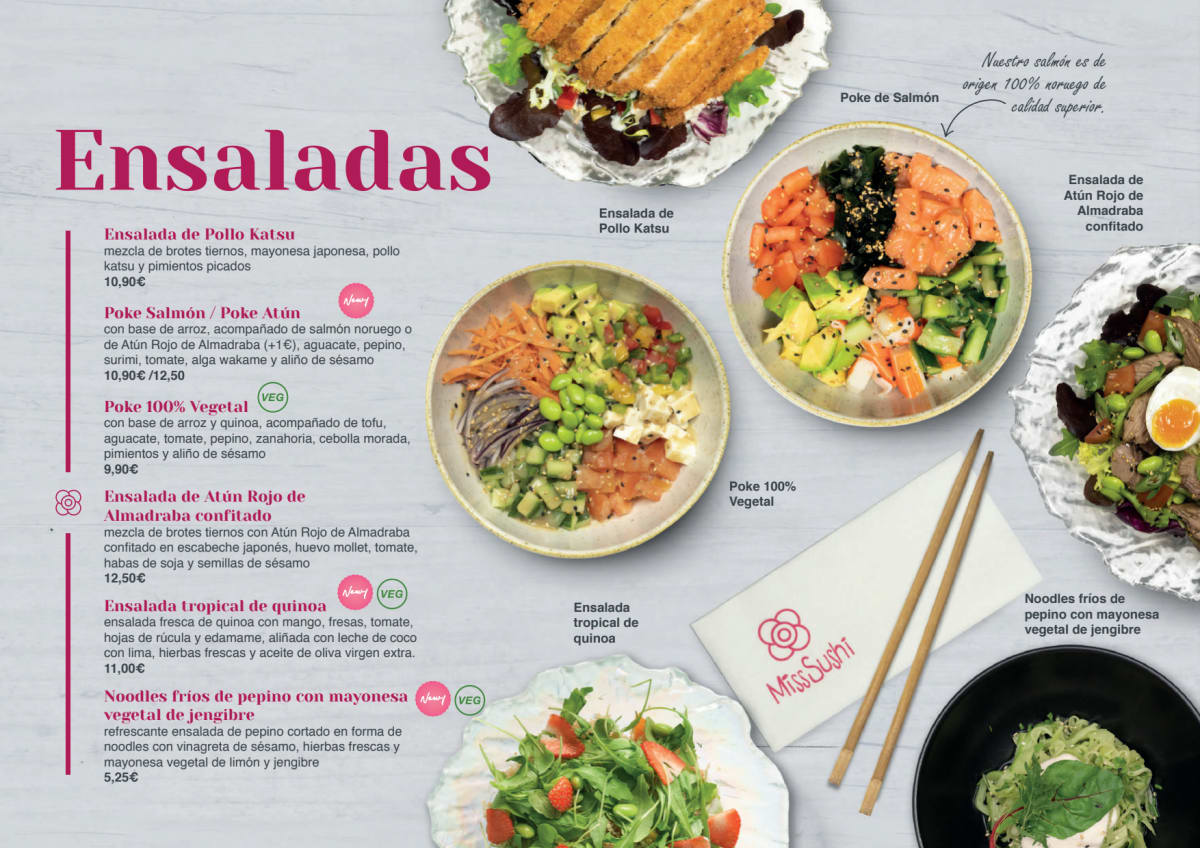 Miss Sushi - Canovas menu