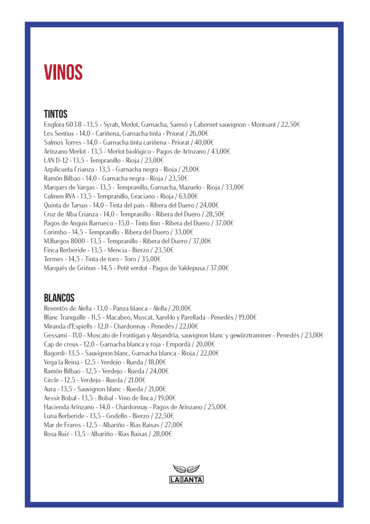 Carta y menù 2024 Actualizados La Santa en El Masnou TheFork
