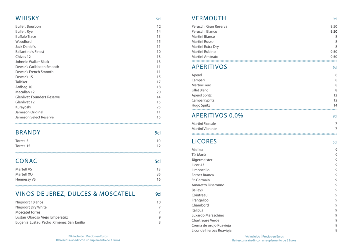 Rumbo Bar & Eatery menu