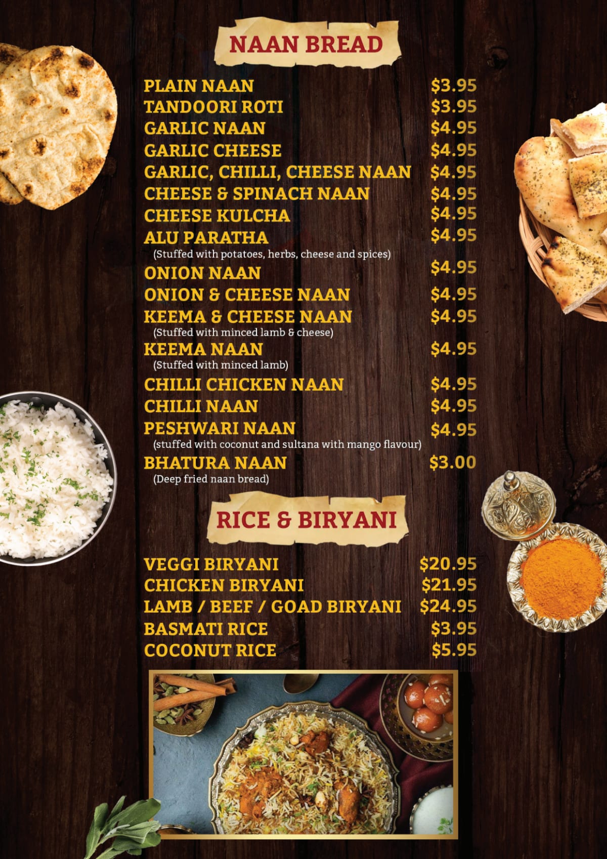 Carta y menù 2023 Actualizados Tandoori Oven en Cairns City (QLD) TheFork