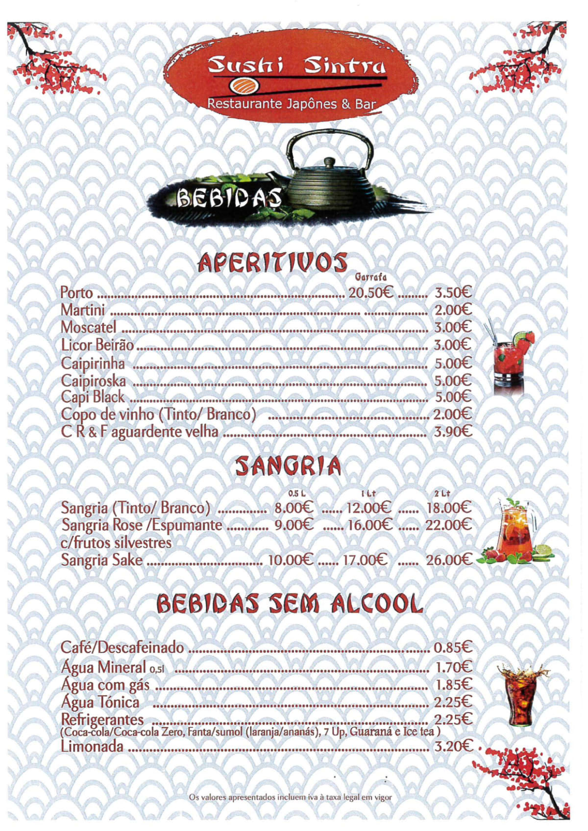 Sushi Sintra  menu