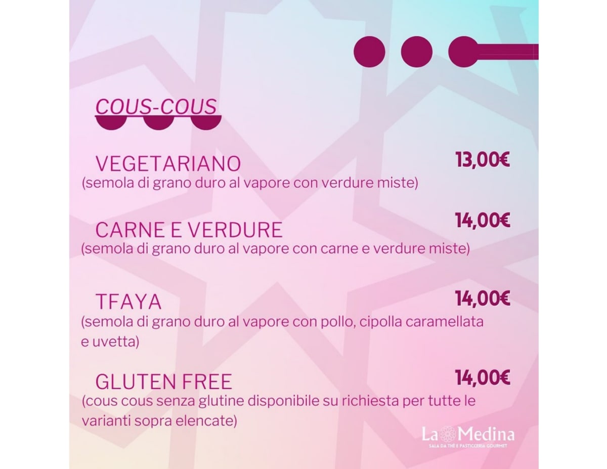 La Medina menu