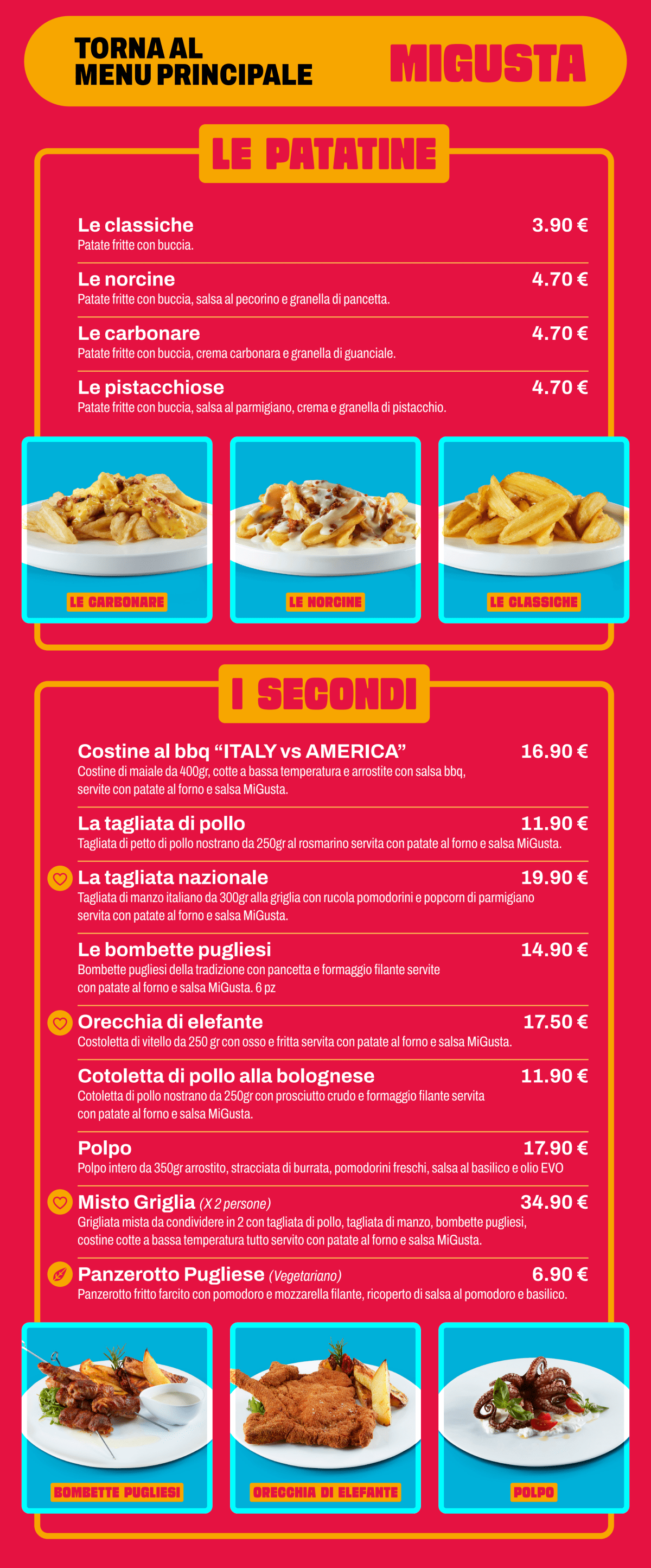 MiGusta - Roma (Eur) menu