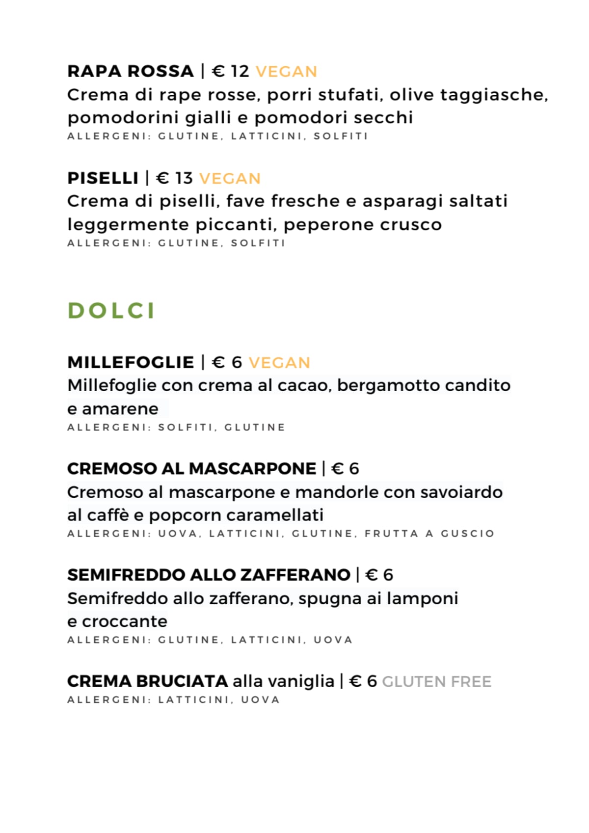 JODOK PIZZA E CUCINA menu