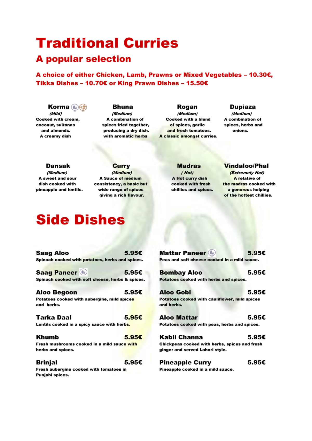 Menu 2024 Saffron Desi em Palmanova TheFork