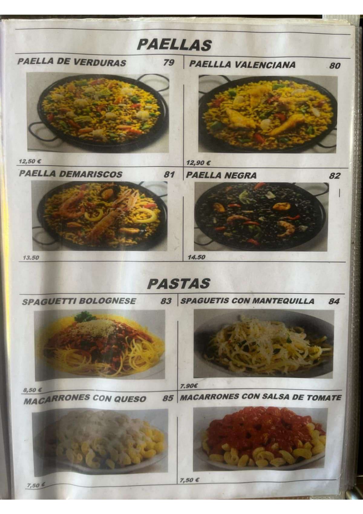 Ziralla menu