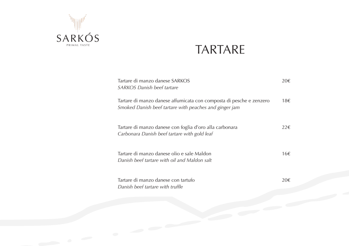 Sarkos menu