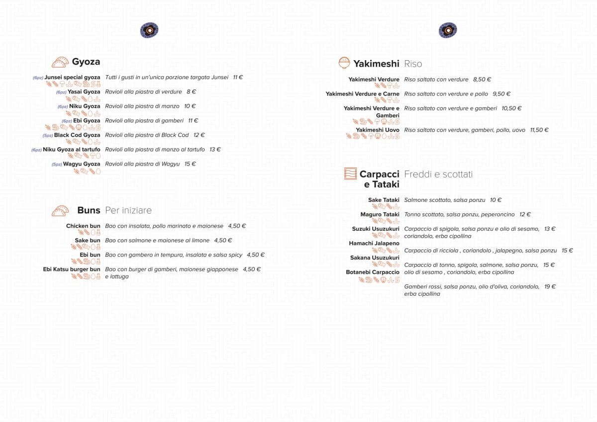 Menu 2024 Junsei Sushi Flaminio em Roma TheFork