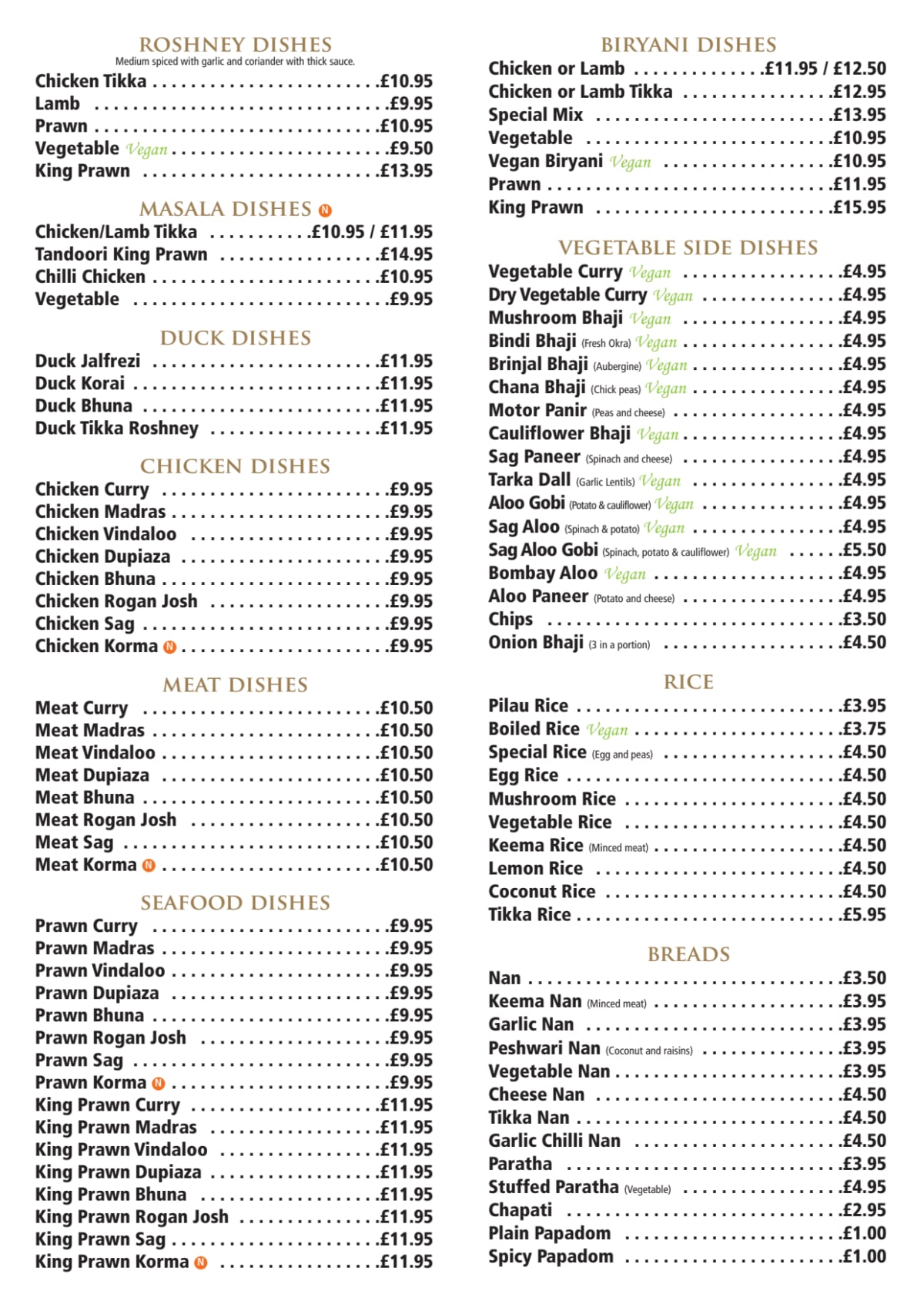 Carte et Menus 2024 Kohinoor à Gravesend TheFork