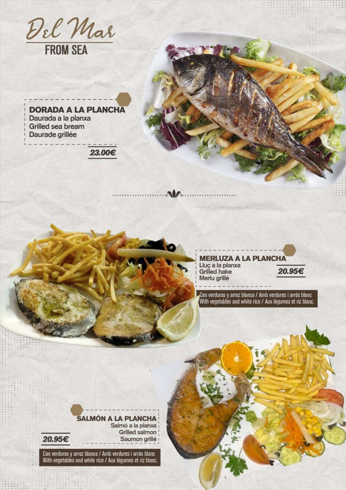 Victor’sBcn Restaurnet menu