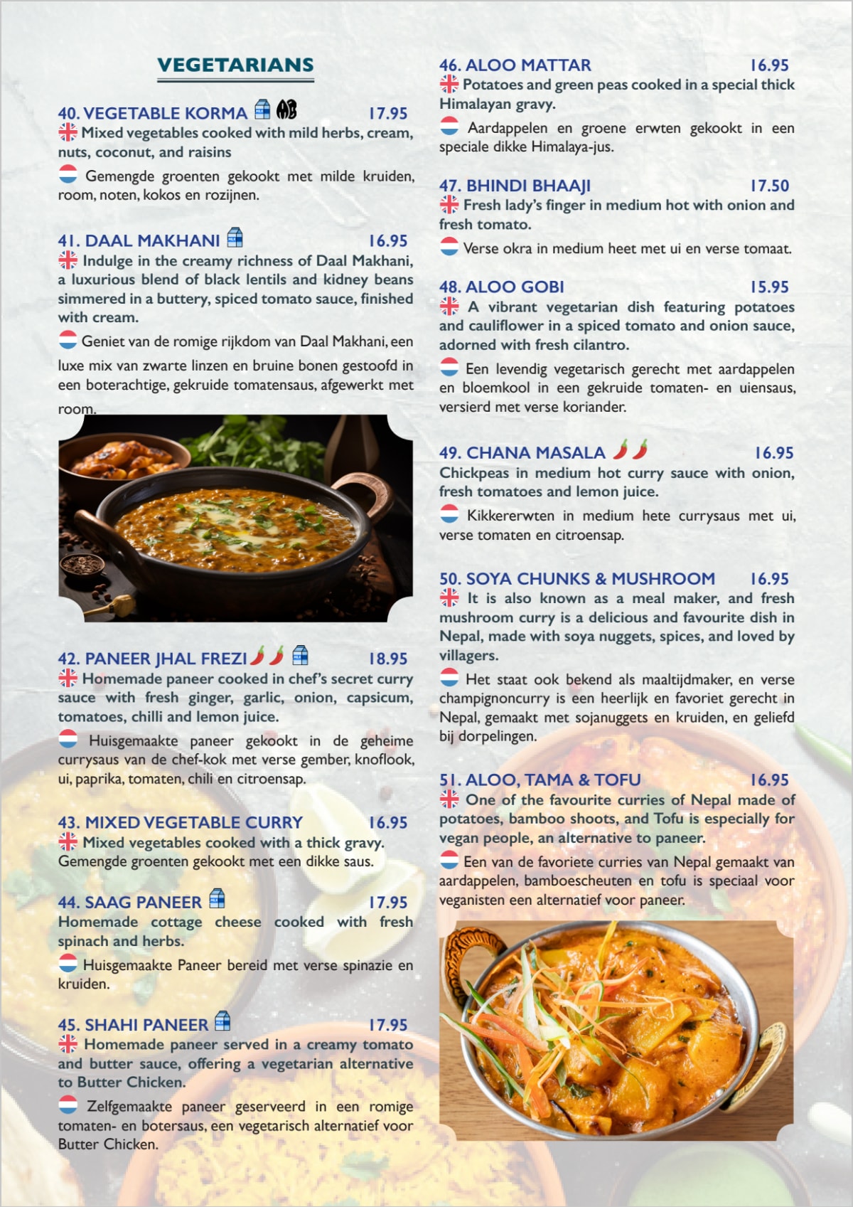 Himalayan Kitchen menu