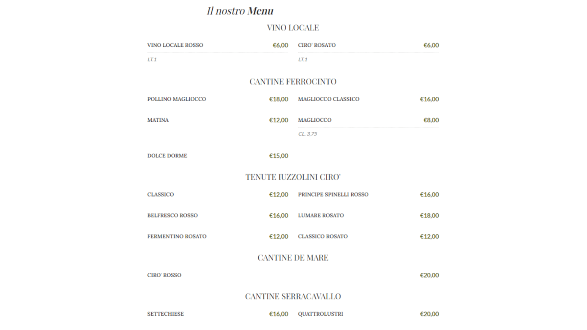 Carte et Menus 2024 Oasi della Carne à Cosenza TheFork