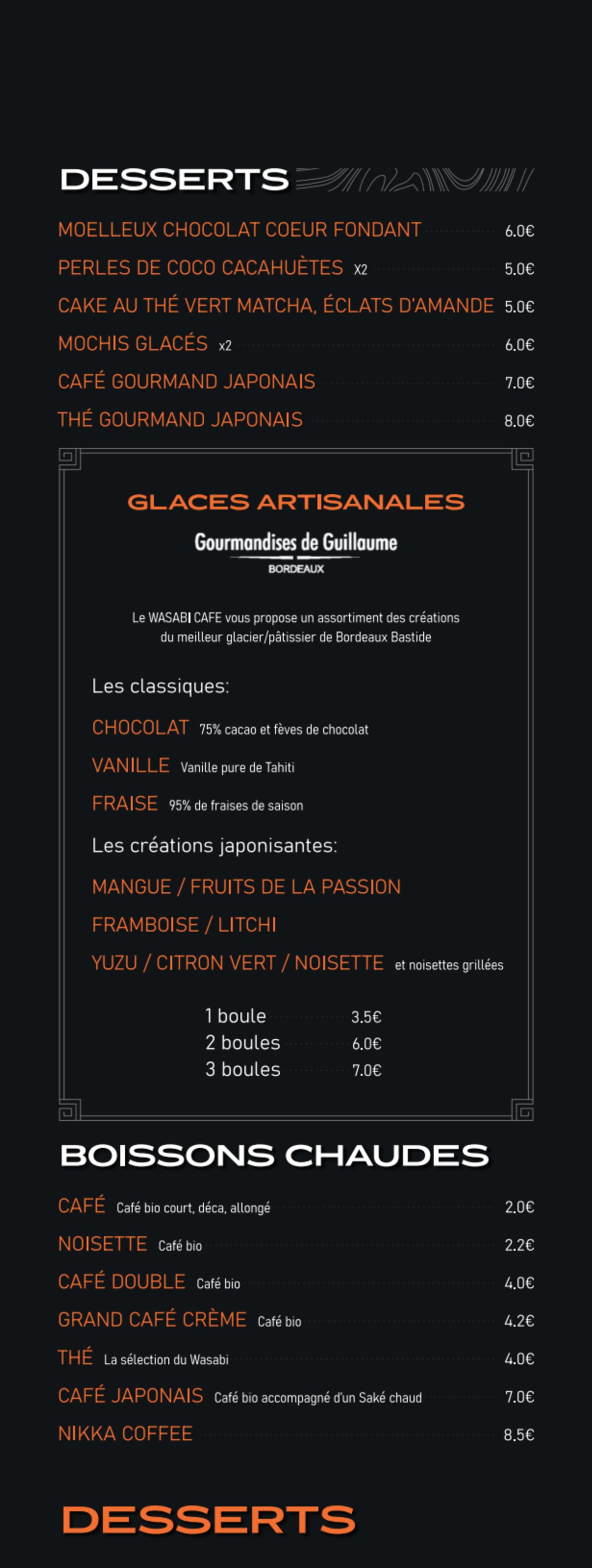 Carta y menù 2024 Actualizados Wasabi Café en Bordeaux TheFork