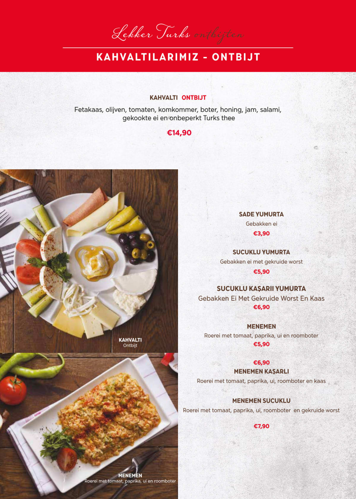 Meram Centrum menu