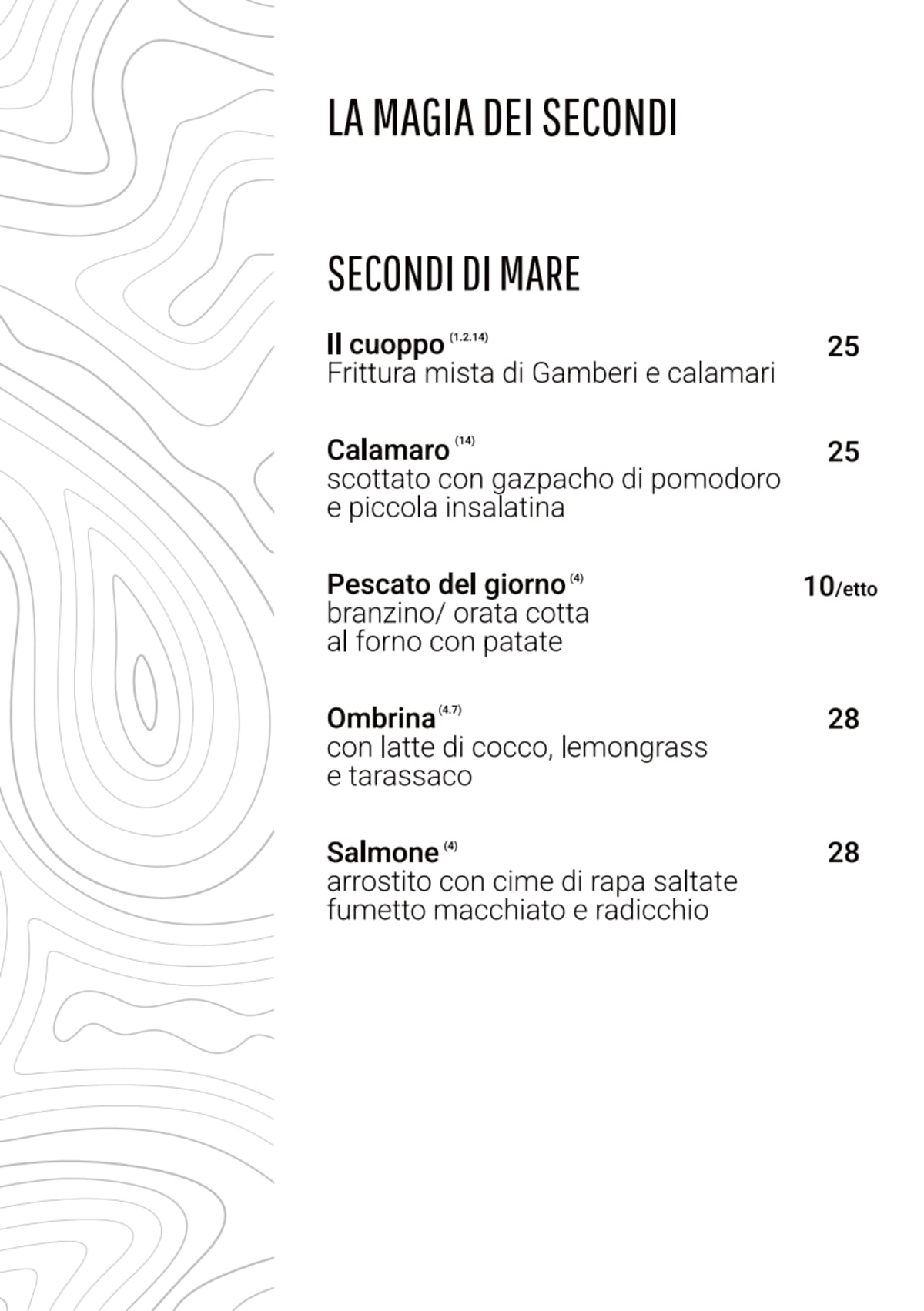 O' Macarò menu