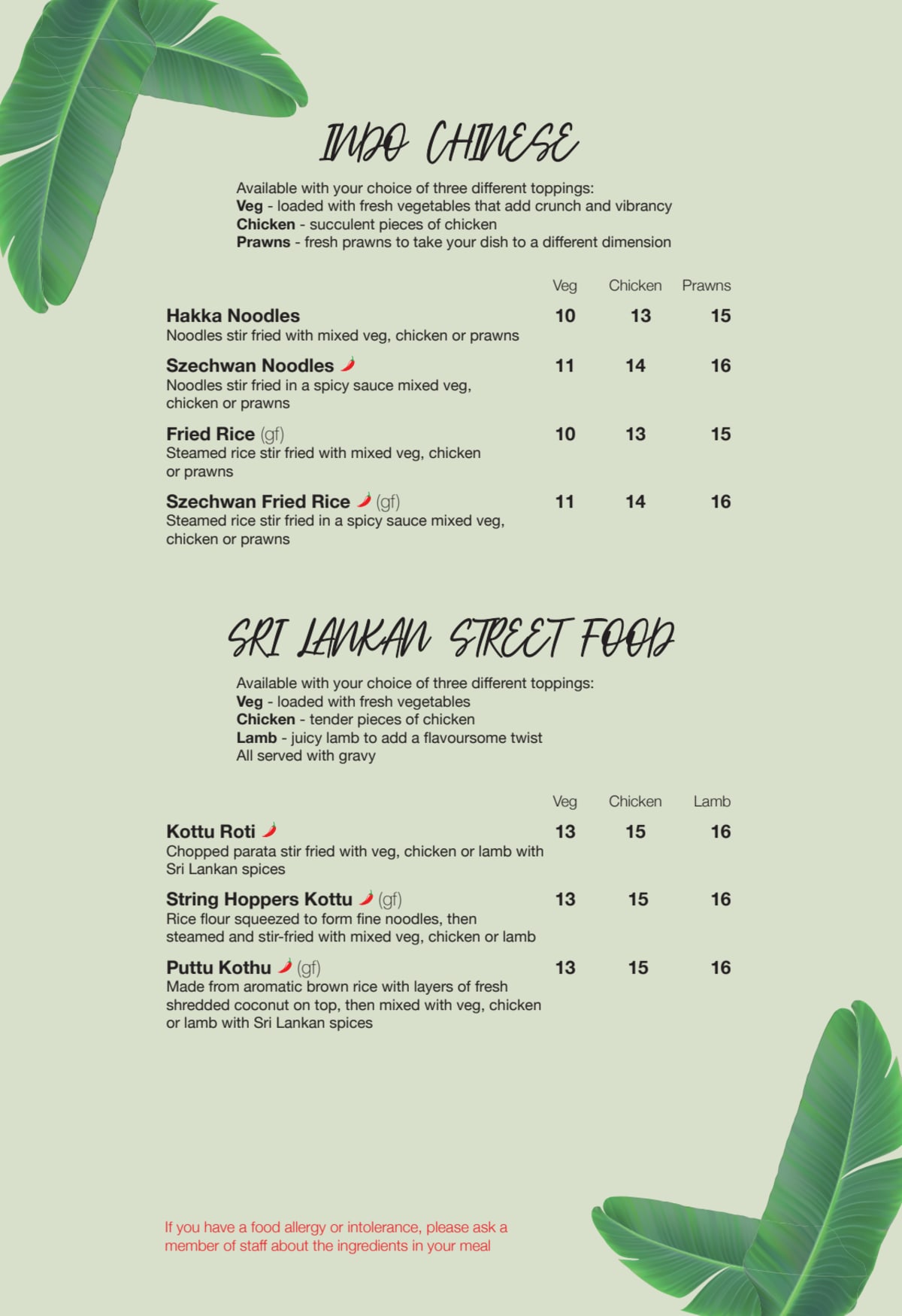 Menus 2024 - Vra by Sarasas in Pinner | TheFork