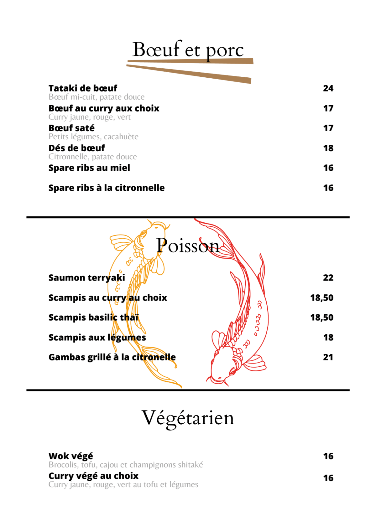 TchinTchin menu