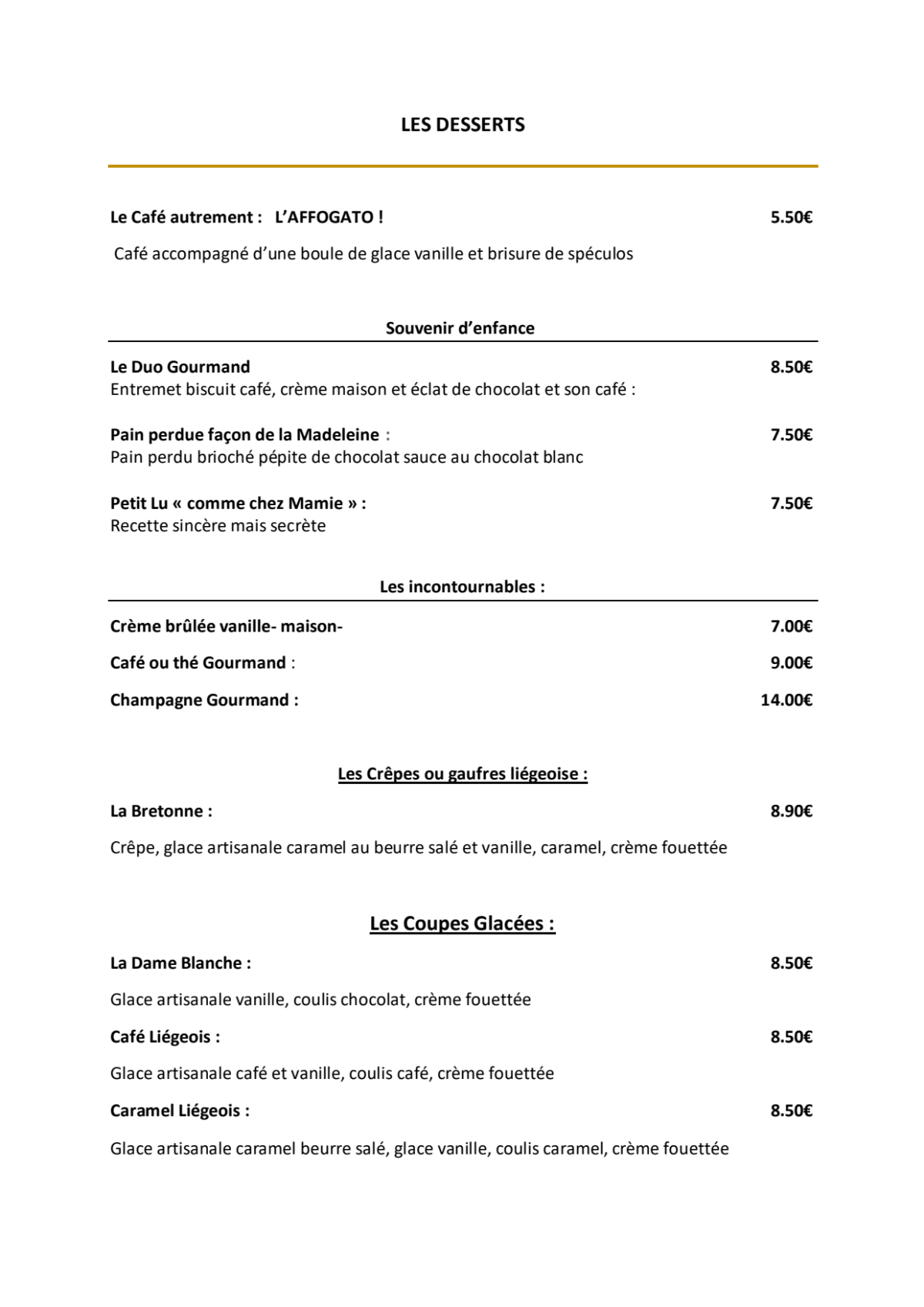 Carte et Menus 2024 Brasserie La Madeleine à MontdeMarsan TheFork