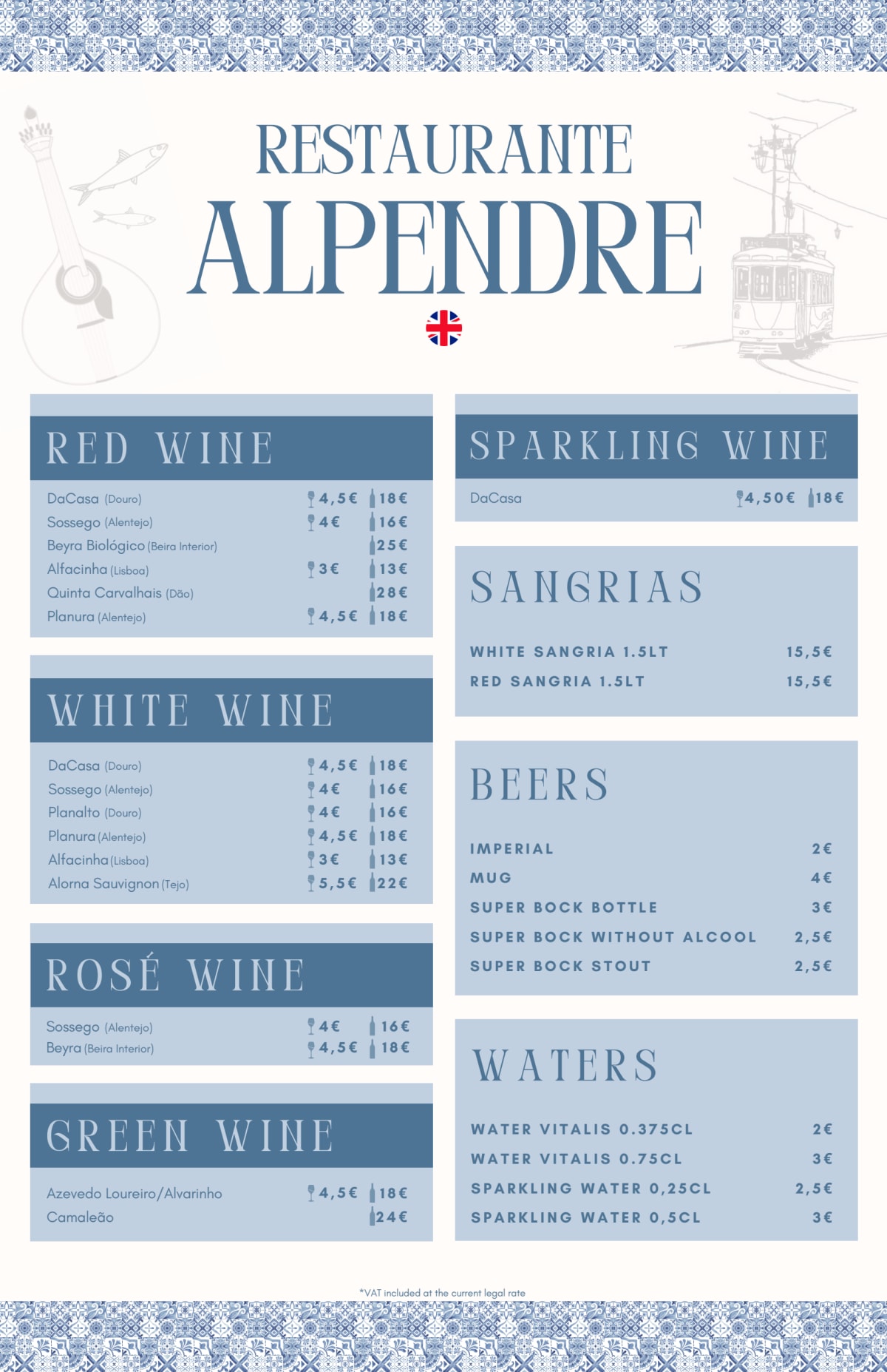 Alpendre menu