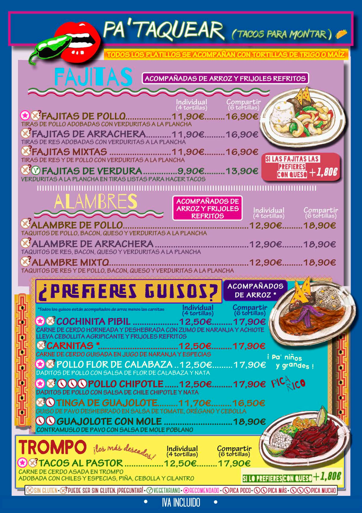 La Mordida de Princesa menu