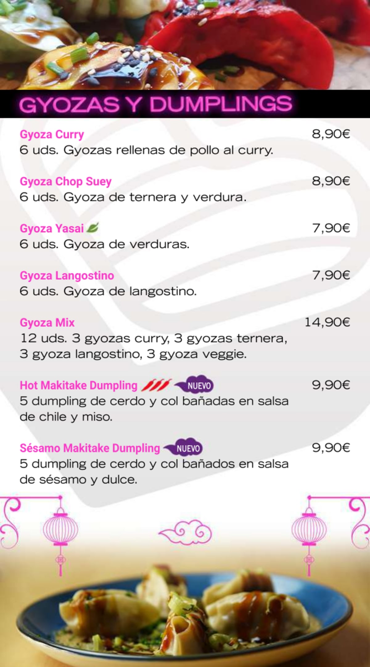 Makitake Las Tablas menu