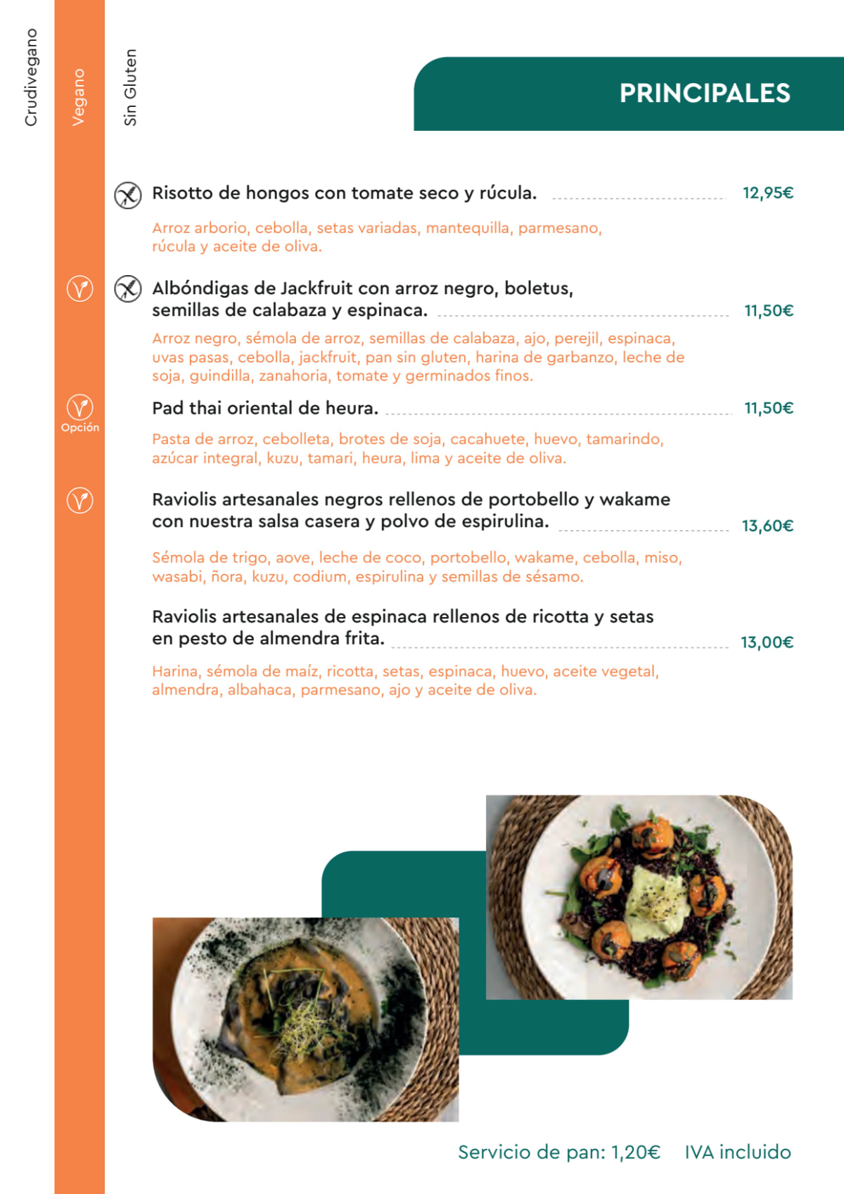 Ecocentro menu