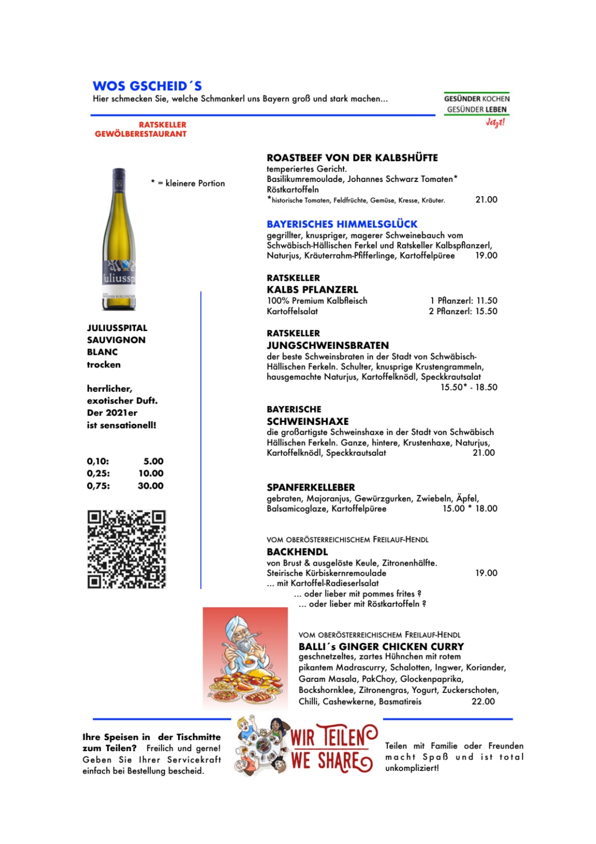 Carte et Menus 2024 Ratskeller München à Munich TheFork