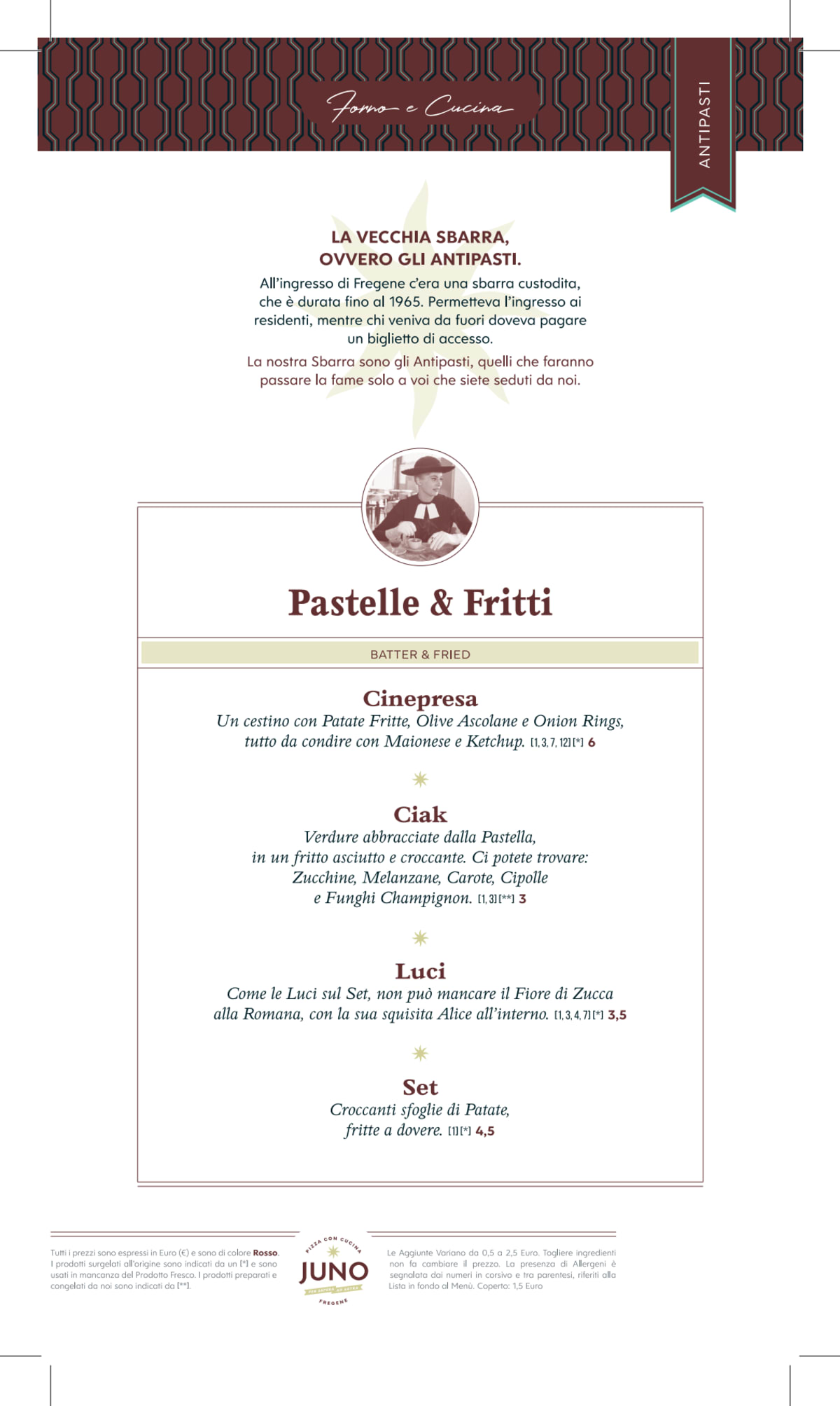 Carta y menù 2024 Actualizados Juno en Fregene TheFork