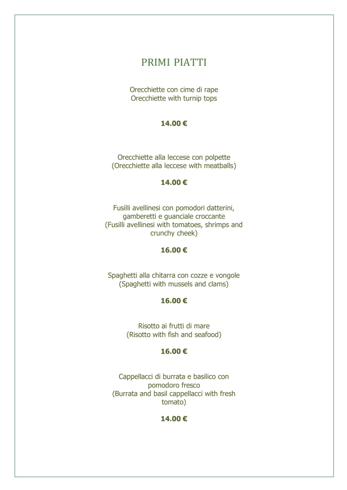 Carte et Menus 2024 Otus ristorante à Corigliano D'Otranto TheFork