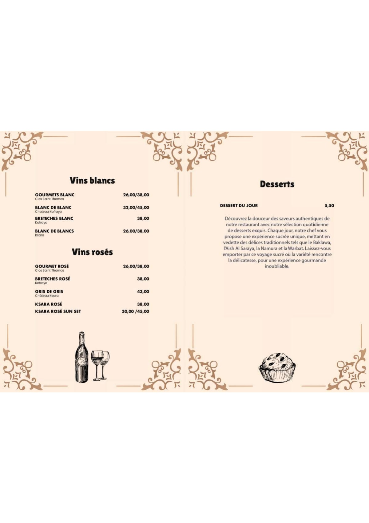 Oud Restaurant Bruxelles menu