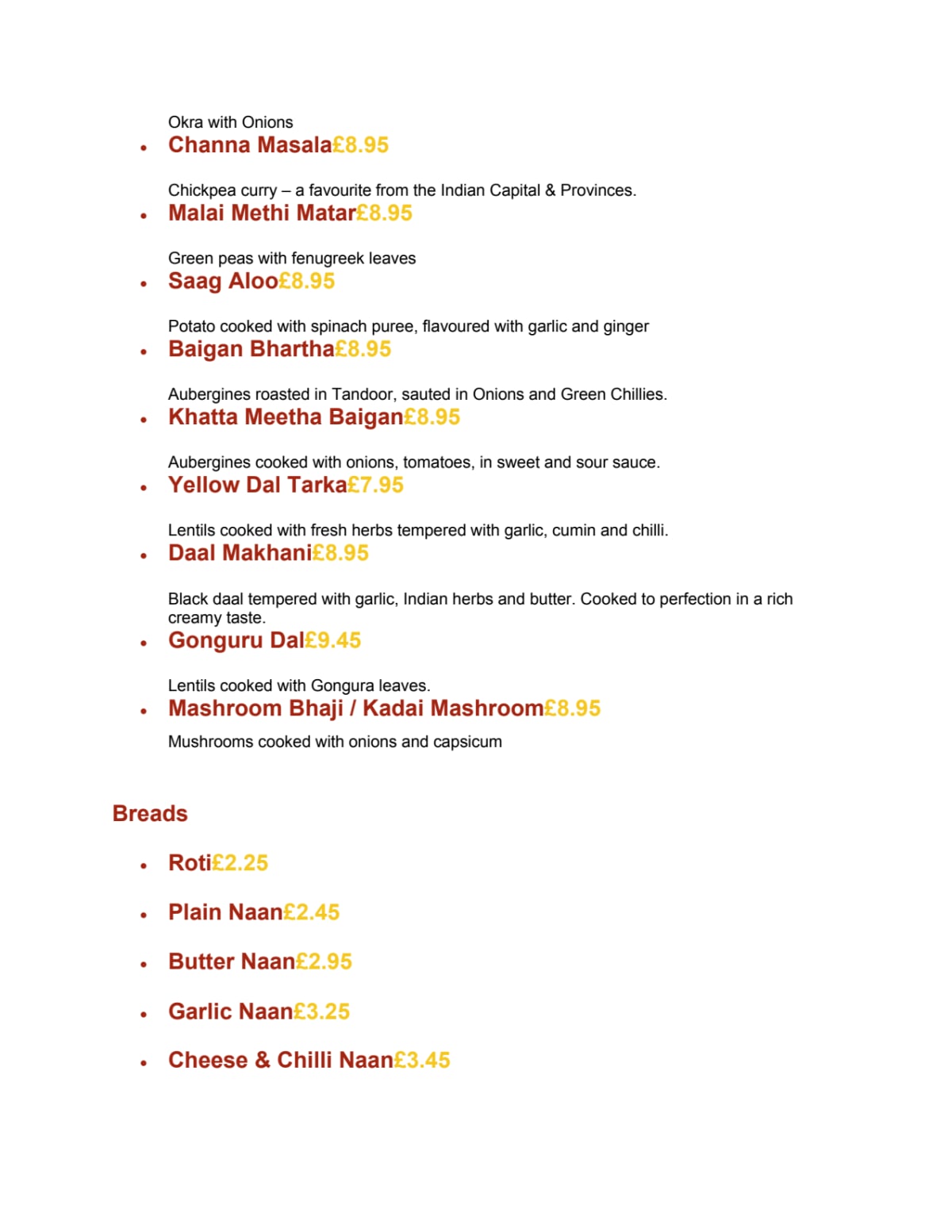 Carte et Menus 2024 Cinnamon Lounge Indian Restaurant à Isleworth