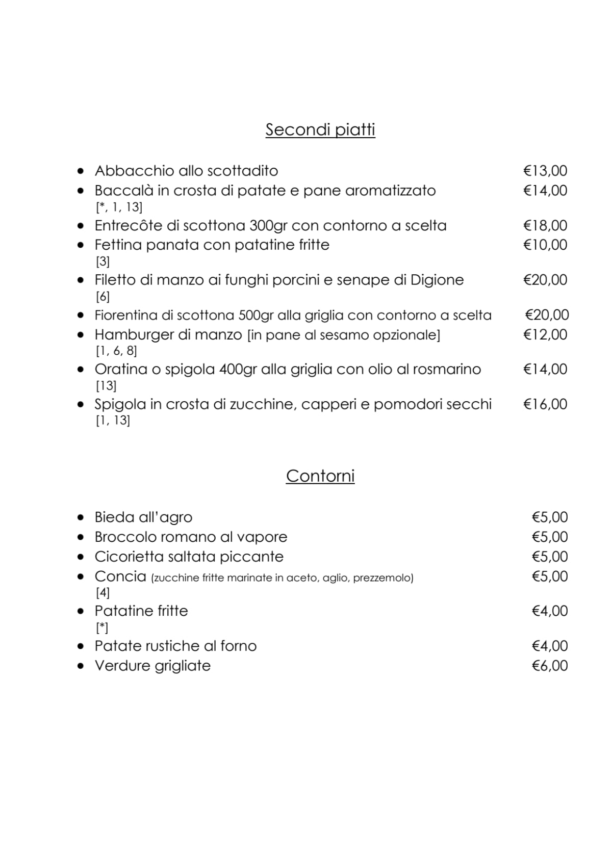 La Ciociara dal 1969 - Ristorante, Pizzeria menu