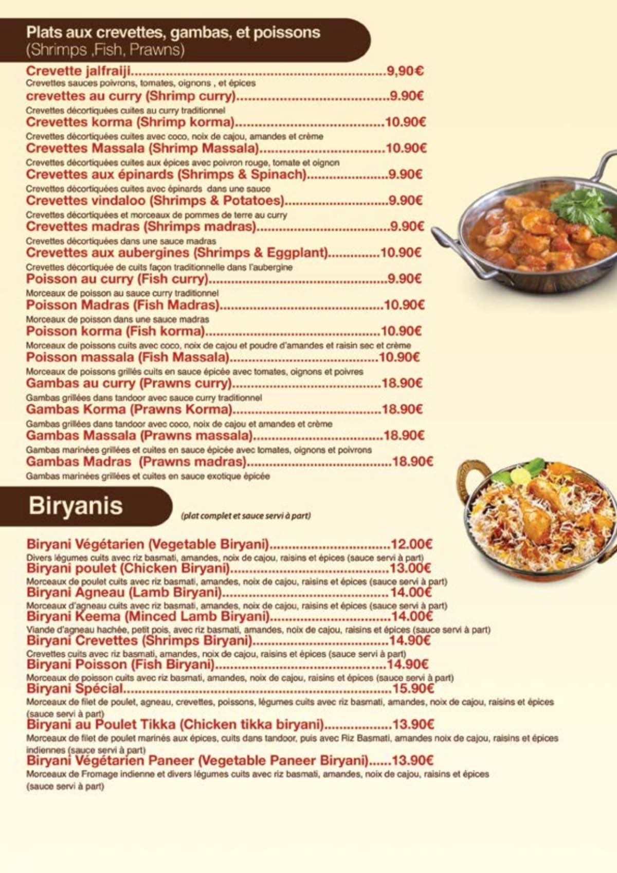 Al Punjab menu