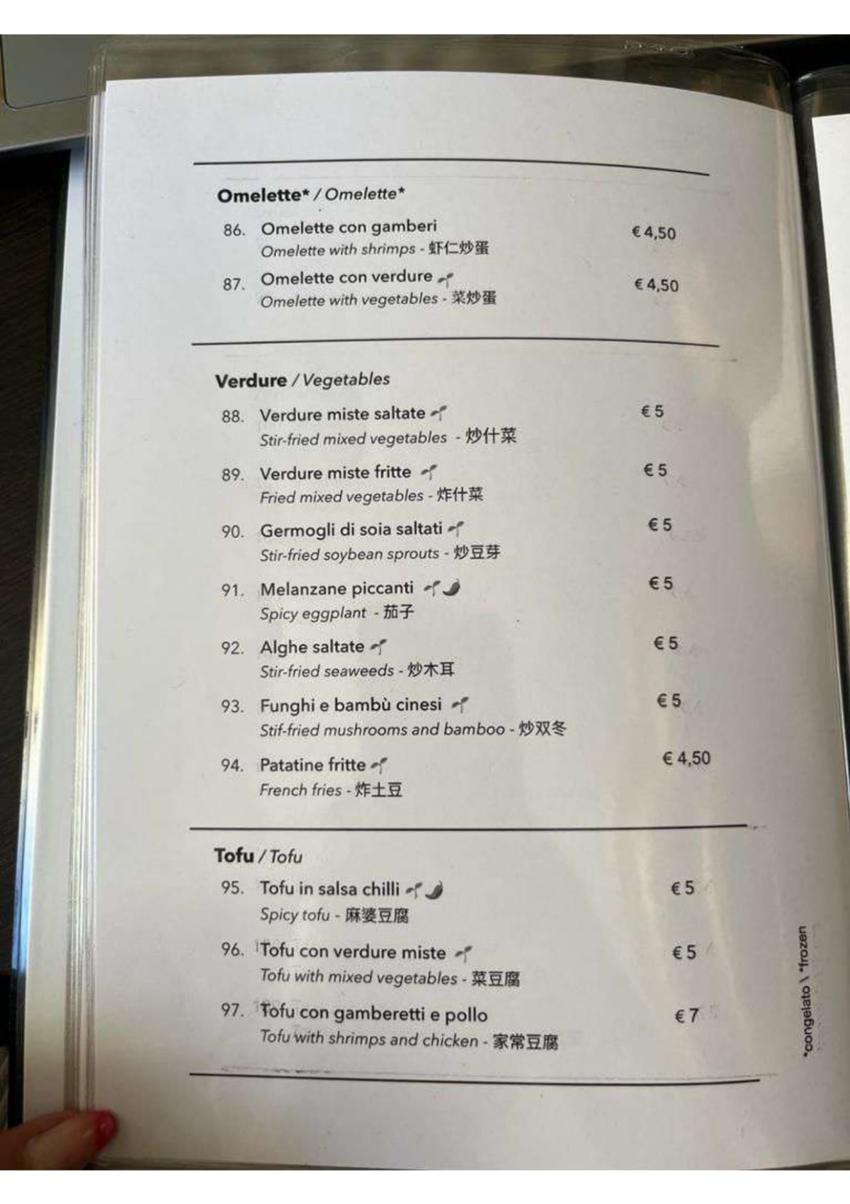 Tao 2 menu