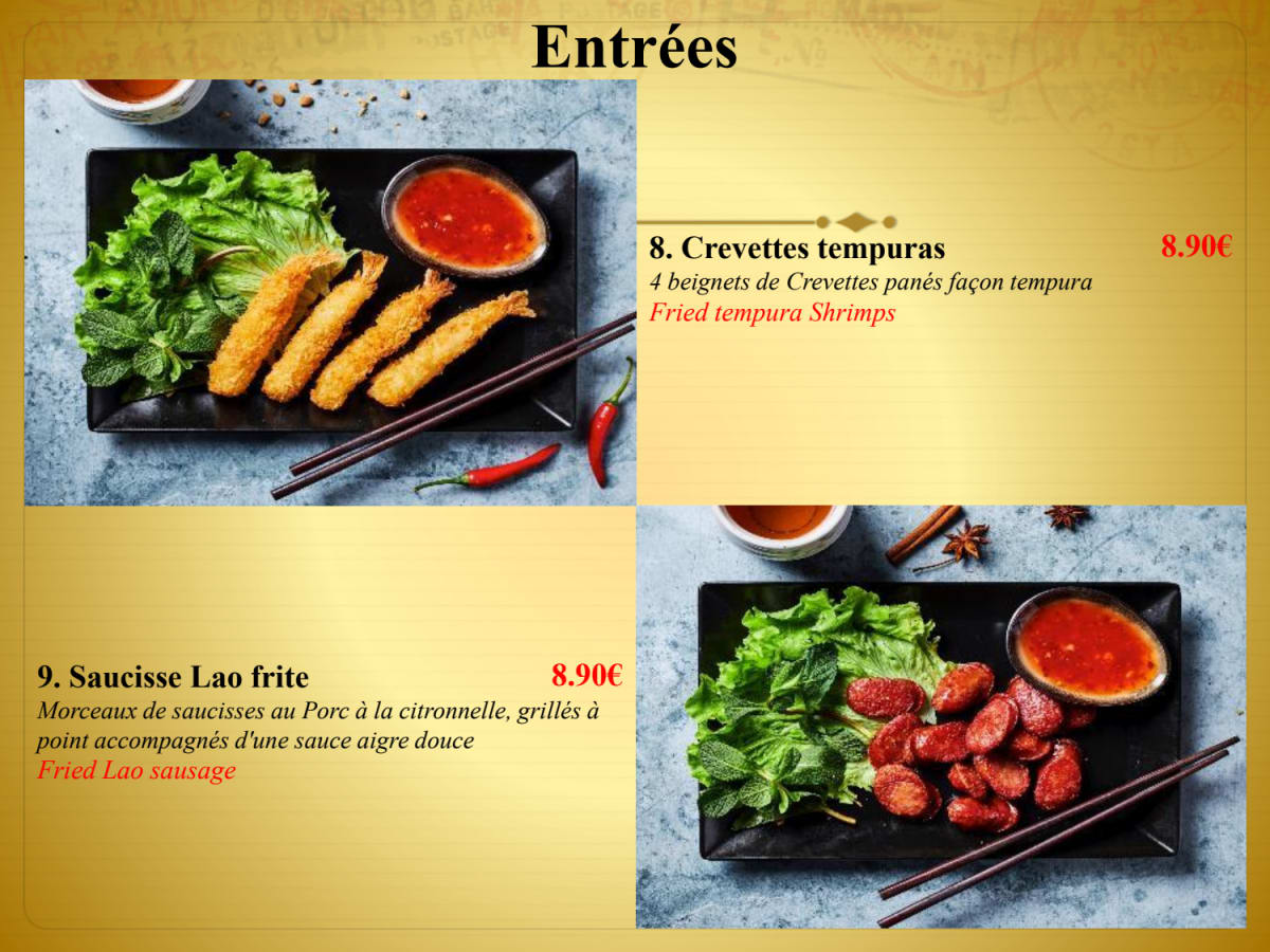 Makuisine Viet menu